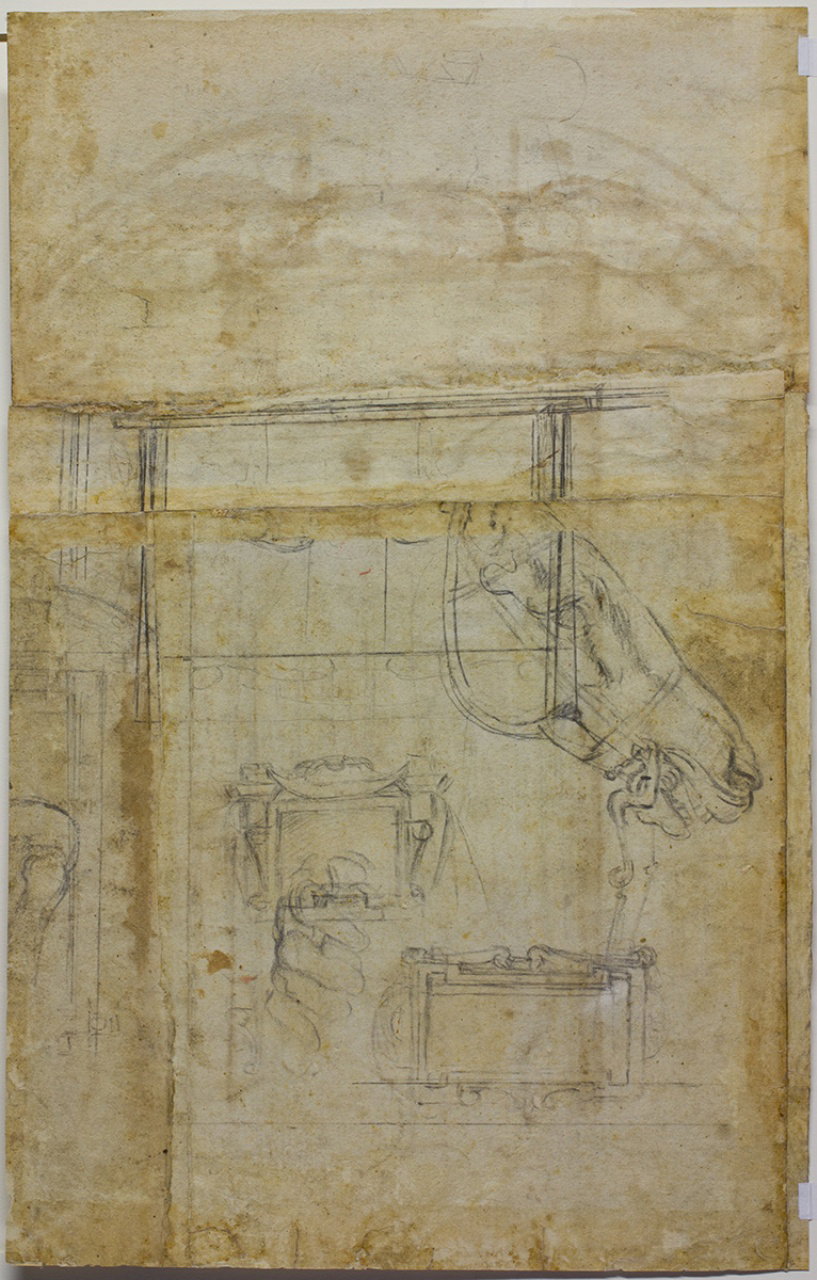 studio per Porta Pia a Roma e studi di cavallo/ Porta Pia (disegno) by Buonarrot
